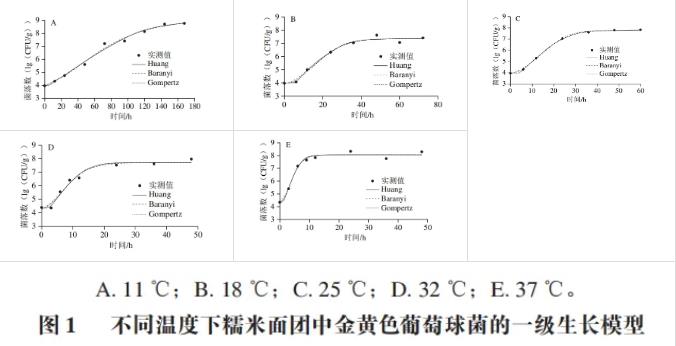 4～37℃條件下金黃色葡萄球菌在糯米面團(tuán)中的生長(zhǎng)規(guī)律