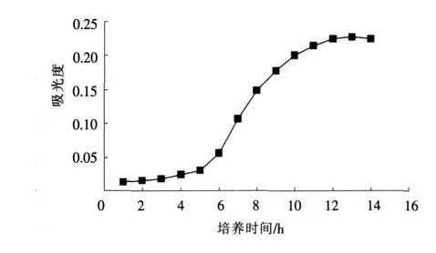 蘇云金芽孢桿菌生長曲線、吸光度變化曲線及最侍活化時間